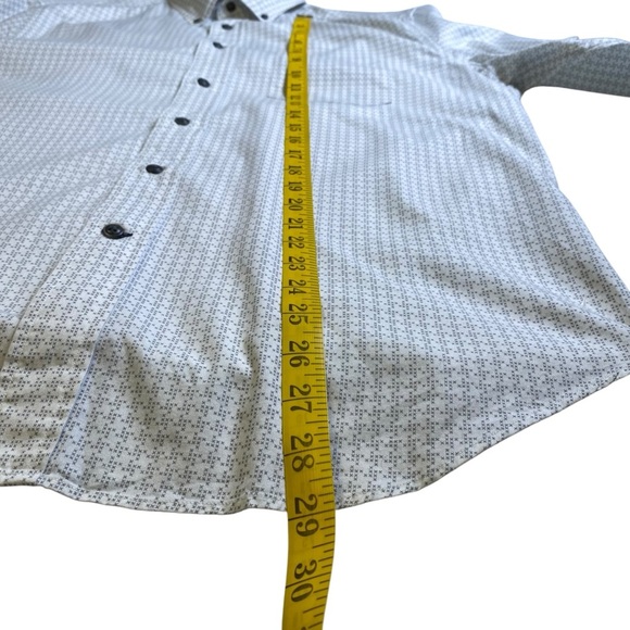 Nautica Green/Grey &White Design Button Down, L - Picture 4 of 9